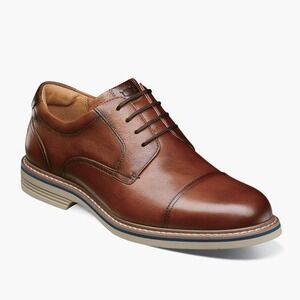 Florsheim Norwalk Cap Toe Oxford Men 13W Leather Dress Shoe Cognac   Comfort